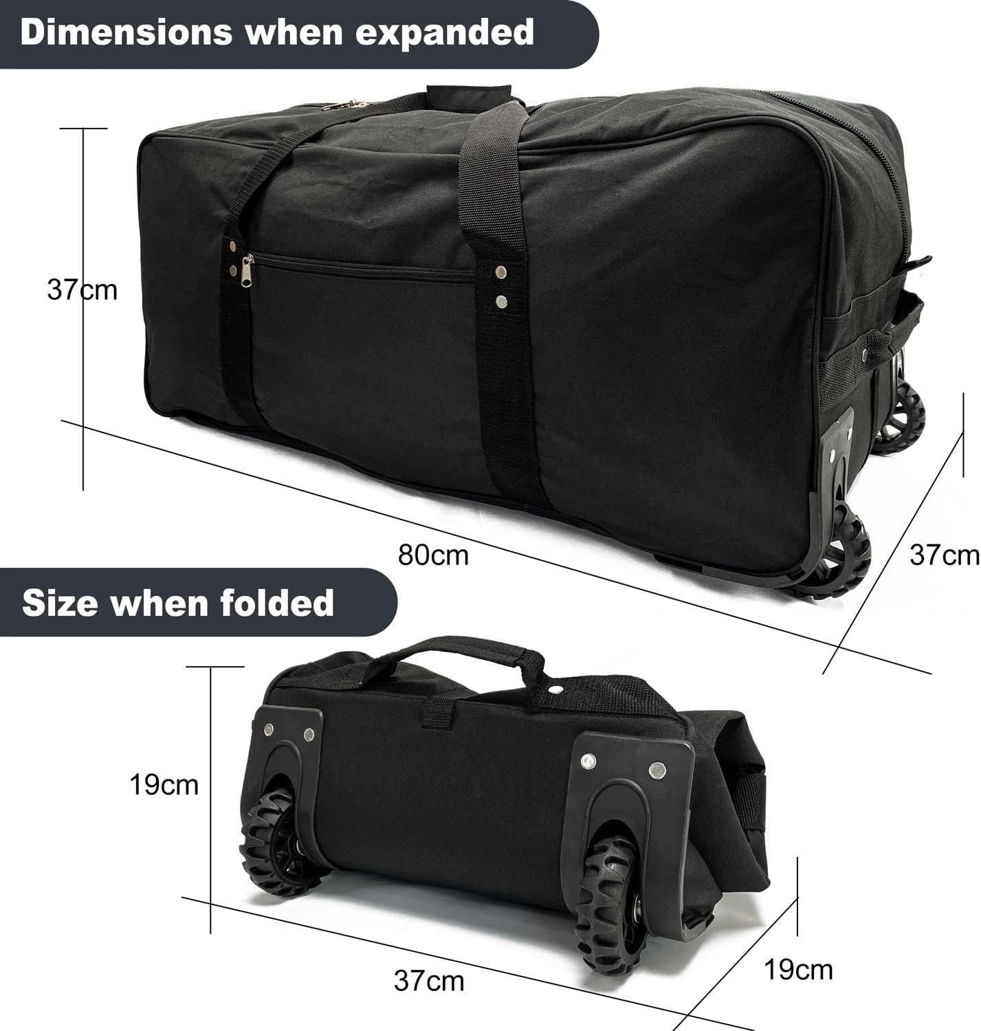 Essential Duffel Bag on Wheels | Ideal 23 KG Check-In Baggage | 32" Size