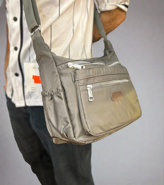 Crinkle Nylon Crossbody Bag - Lightweight & Water Resistent Material - Designer Side Bag