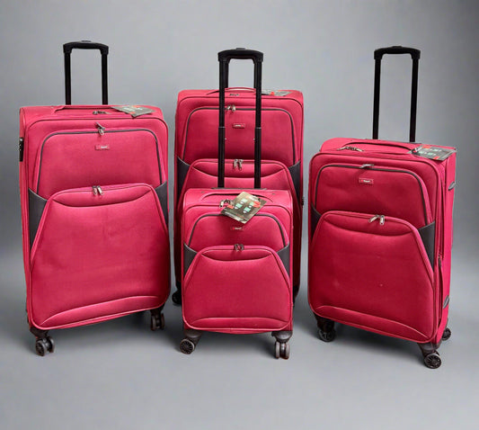 Lightweight Fabric Luggage Set - 8 Wheels